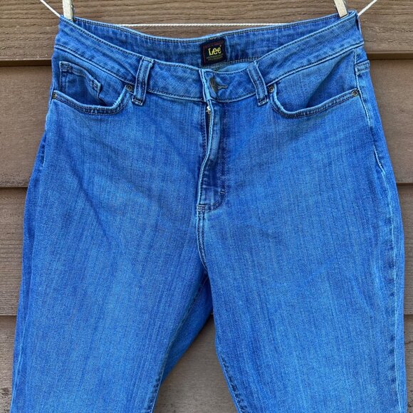 Lee Mens Regular Fit Straight Leg Blue Denim Jeans - Picture 4 of 12